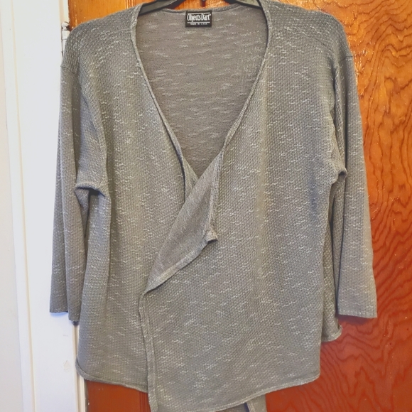 Grey Pull On Sweater, Size 1X - Picture 4 of 8